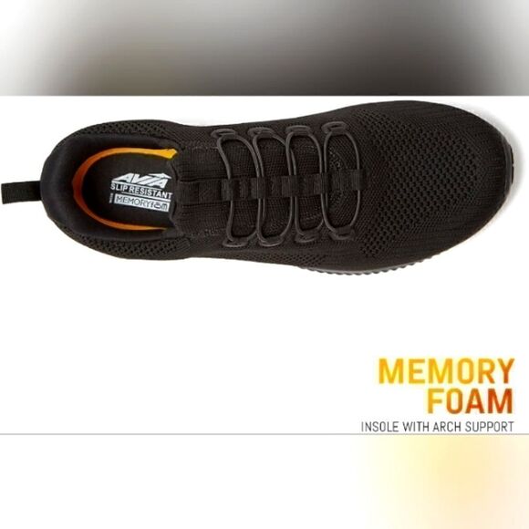 (S-RD275) Avia Anchor SR Mesh Slip On Black Non Slip Shoes for Men Sz 7 WIDE - Picture 11 of 13